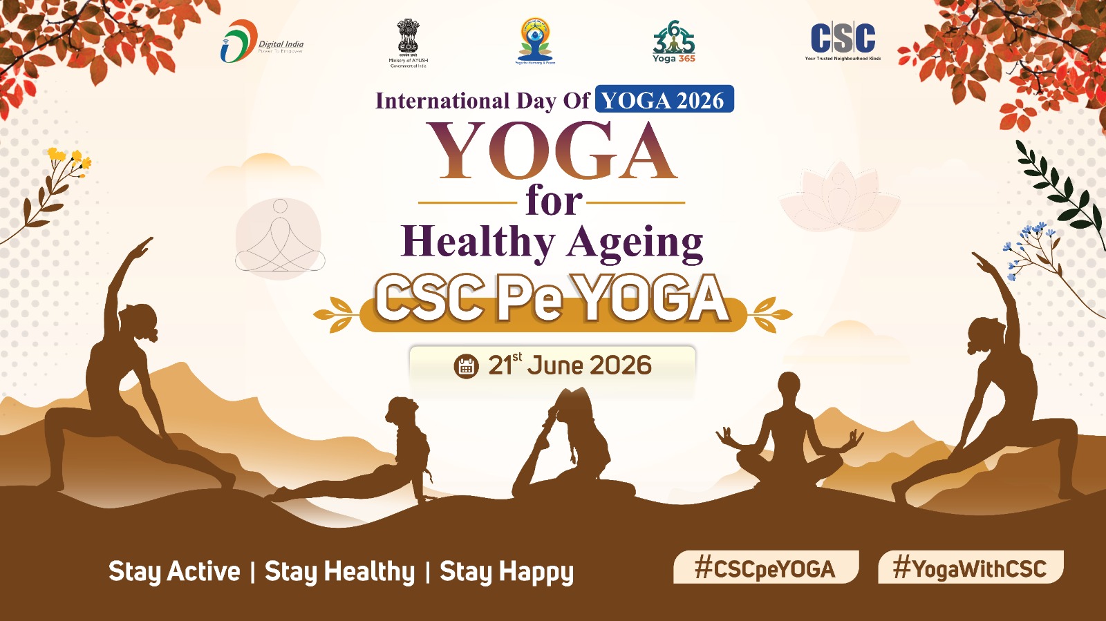 अंतर्राष्ट्रीय योग दिवस पर CSC द्वारा प्रदेशभर में योग शिविरों का आयोजन